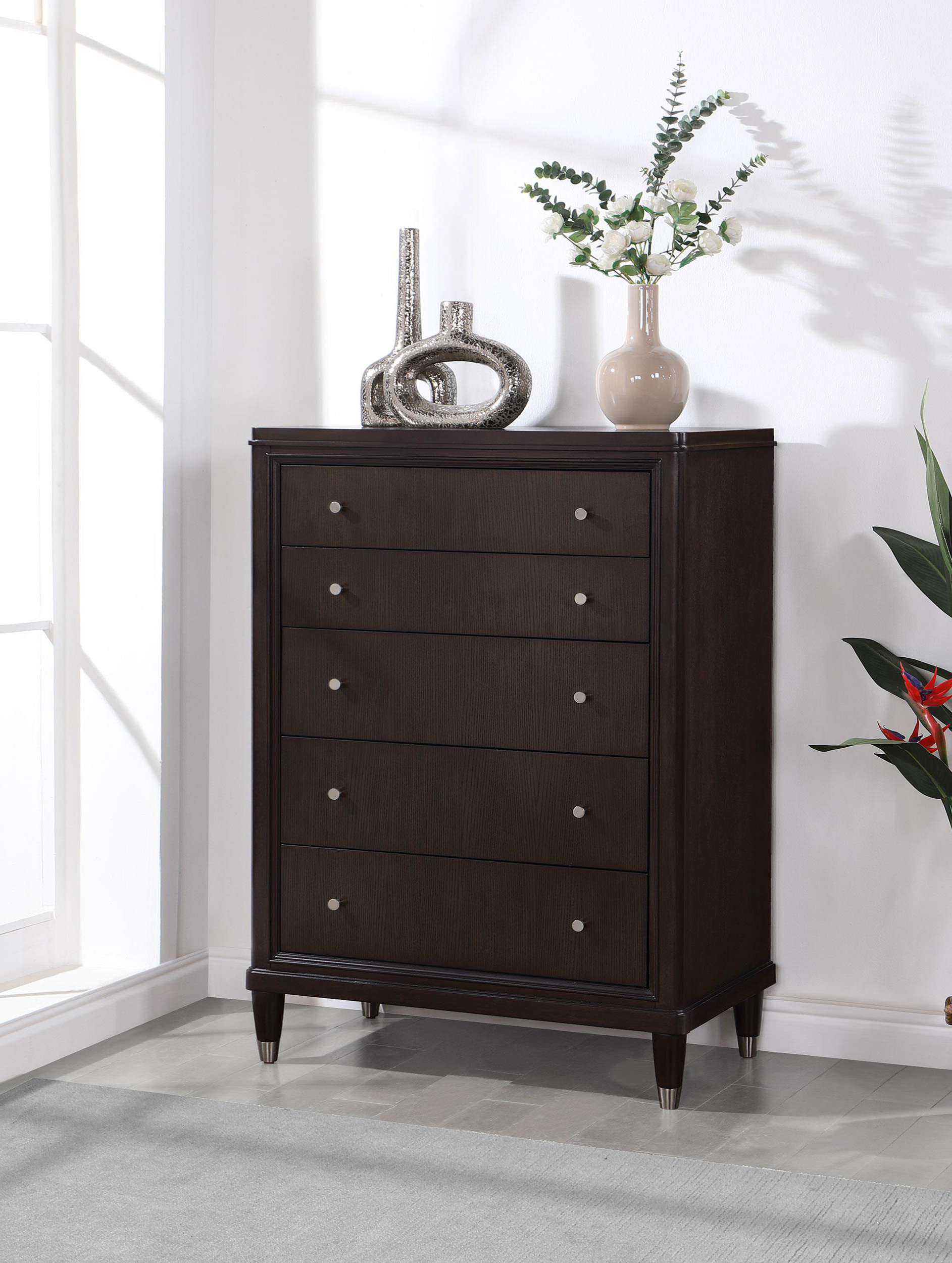 Latitude Run® 5-drawer Bedroom Chest Brown | Wayfair