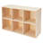 Modern Floor-Standing Solid Wood Display Shelf, 35.43" W Versatile 6-Cube Bookcase with Mortise & Tenon Joints