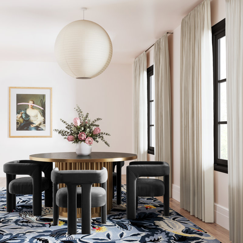 Velvet Armchair, Black