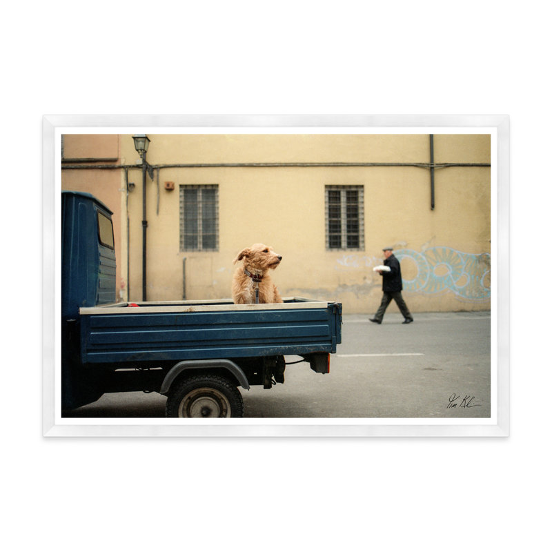 Lucca en attente, Cadre blanc, H 35,5 po x l 54,75 po x P 1,5 po