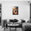 «Mindset Is Tout», art mural sur toile, petit chat et grands lions