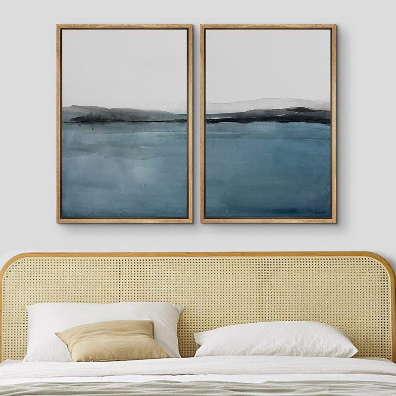 Ensemble de 2 reproductions encadrées sur toile, Naturel, H 24 po x l 32 po x P 1,5 po