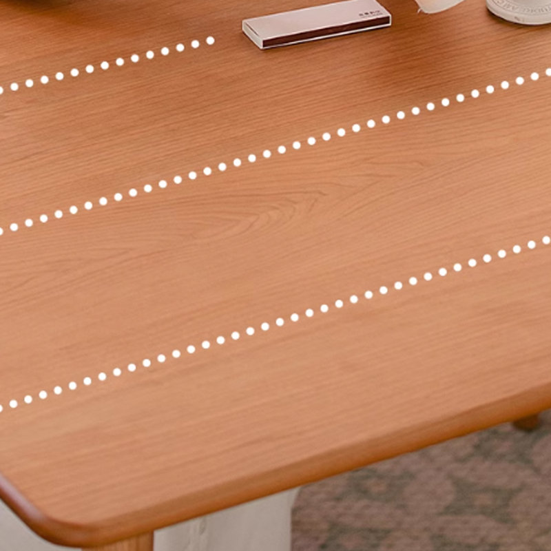 Khiyan Cherry Solid Wood Dining Table, 31.5" W x 62.99" L