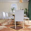 Ensemble de salle à manger 6 pièces avec table extensible 76 po, chaises rembourrées et banc-1803480591-1803480590