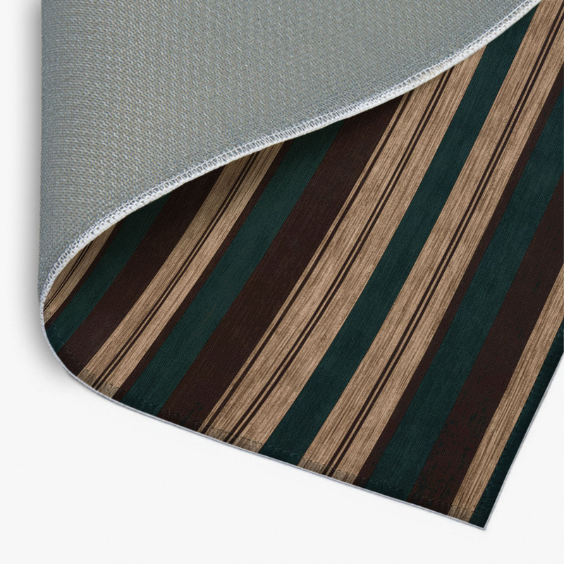 Tapis intérieur / extérieur brun HorizontalStripes, Rectangle 4pi x 6 pi