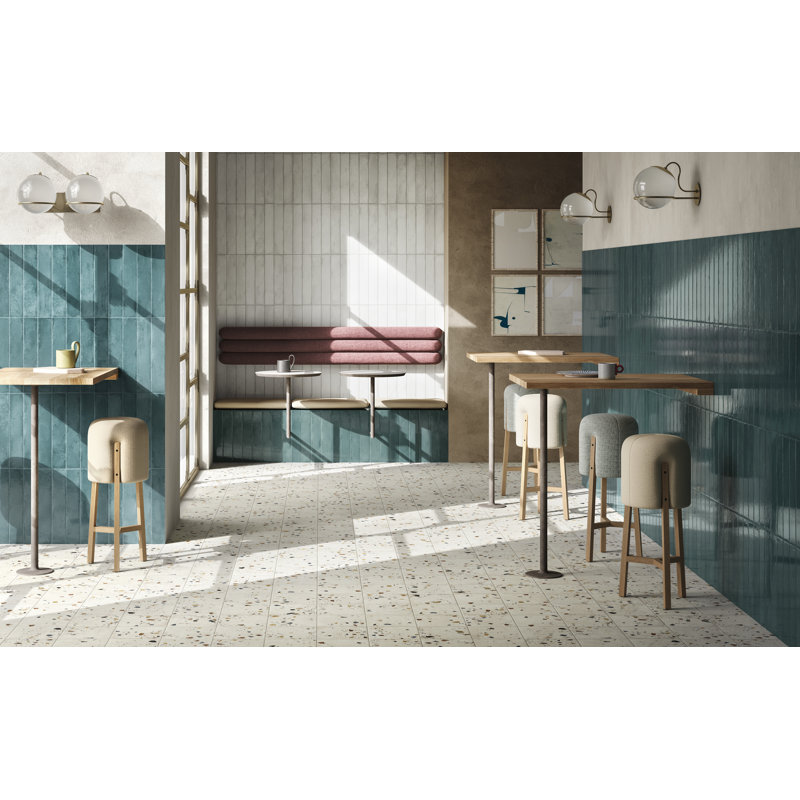 3 po Ivox noir / bleu / brun / blanc x 16 po Carrelage mural en porcelaine brillante Subway, Apan