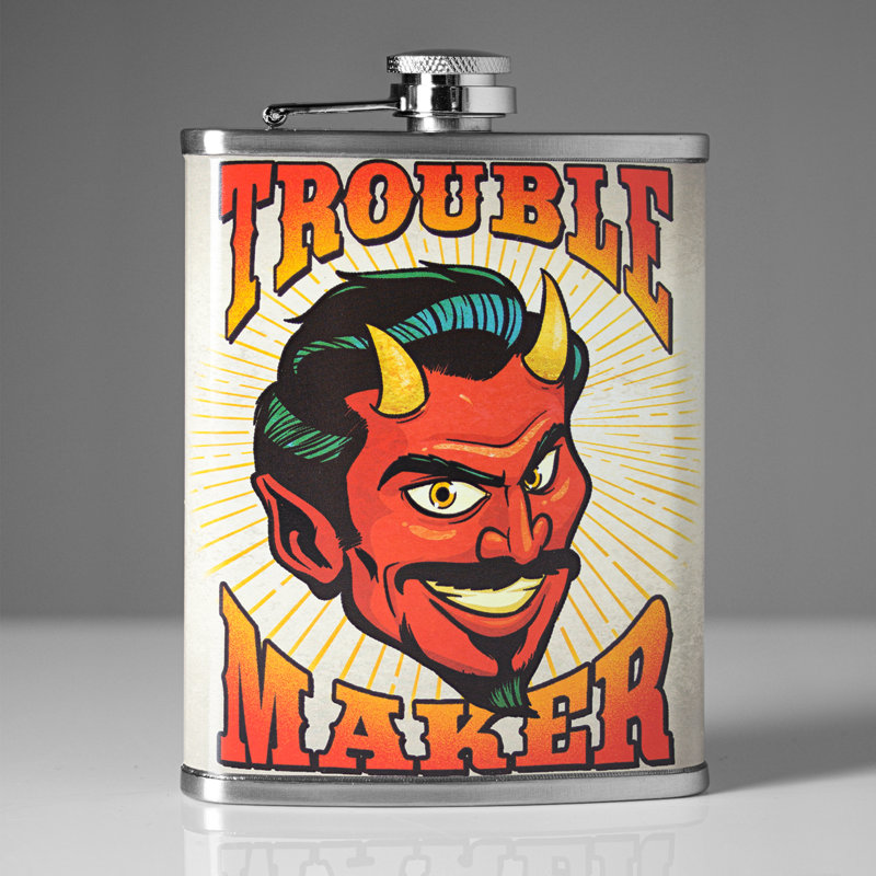 Flasque en acier inoxydable trouble Maker