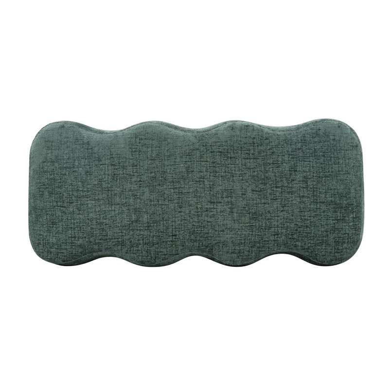 Jacqualessa Chenille Bench, Dark Green Chenille