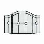 Glaucus 3 Panel Steel Fireplace Screen
