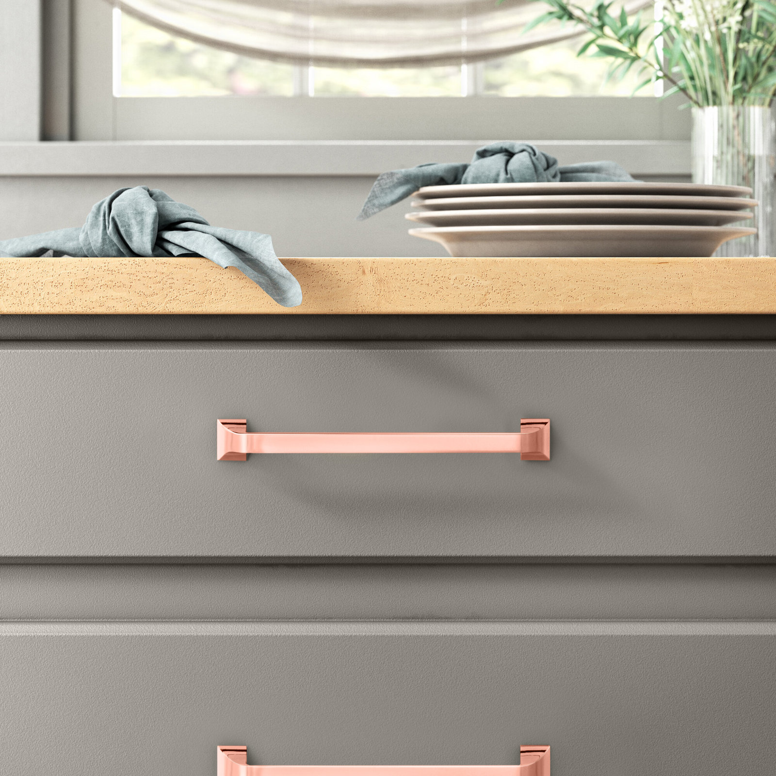 Forge Farmhouse Cabinet Pull, Black Iron, 5-1/16", null