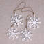 White Snowflakes Wood Ornaments