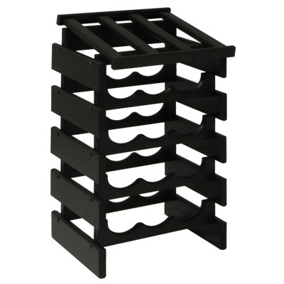 Geis Solid Wood Wine Bottle Rack
