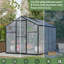 Serre en polycarbonate pour jardins - Installation rapide et gardée 6 x 8 pi avec circulation d'air sur le toit-118641042
