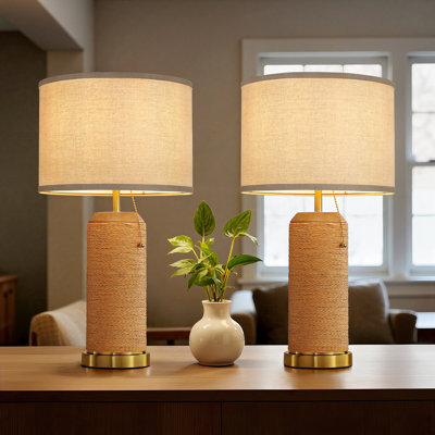 24'' Metal Table Lamp For Living Room and Bedroom