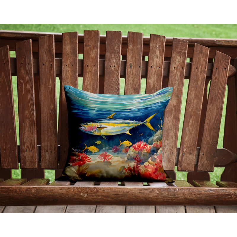Coussin Yellowfin, H 14 po x l 14 po