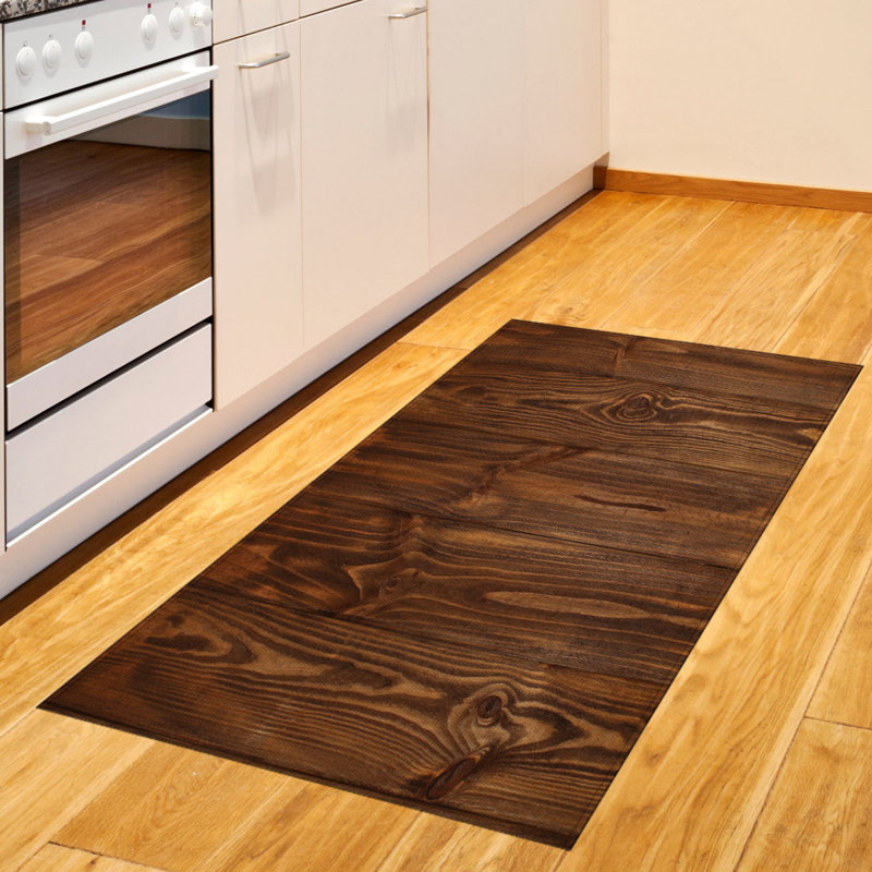Tapis décoratif en bois haute densité, Rectangle 2 pi 7 po x 5 pi