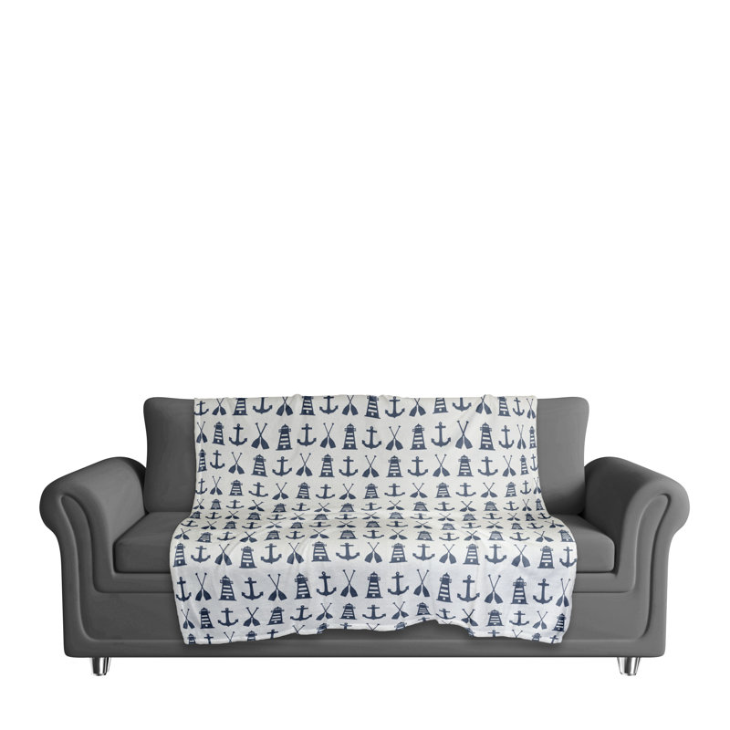 Hand Woven Throw Blanket, Navy