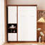Lit simple mural avec rangement blanc - Agrandissez votre espace et profitez d'une vie confortable pratique pour un usage quotidien-716090835