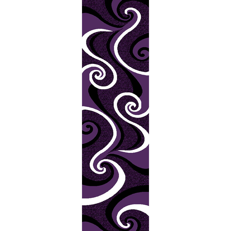 Tapis rose/noir abstrait 3D Mccampbell, Tapis de couloir 2 pi 2 po x 7 pi 4 po