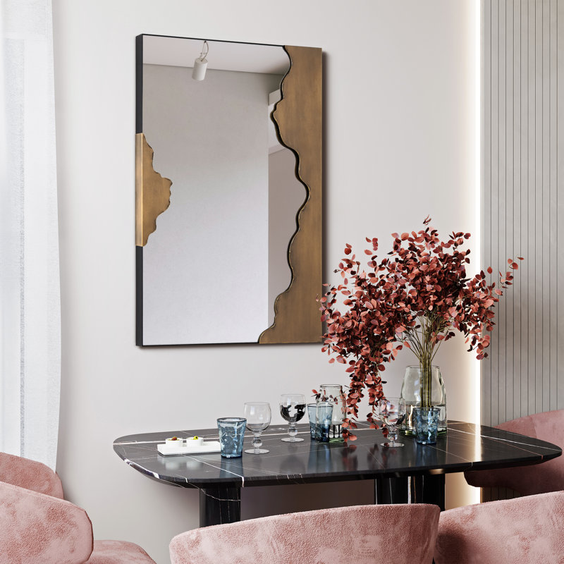 Miroir mural brossé