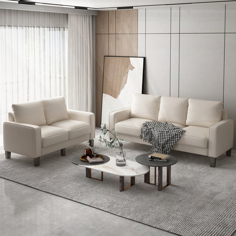 Canapé moderne 2 + 3 places, Beige