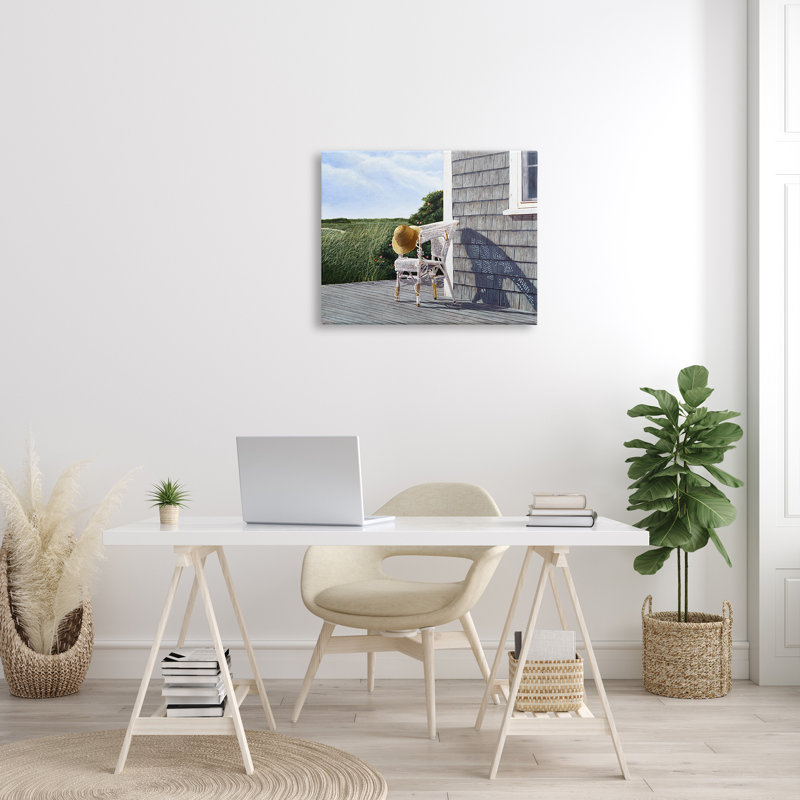 «Seaside Porch Landscape», par Tom Mielko, impression sur toile tendue, Toile tendue, H 24 po x l 30 po x P 1,5 po