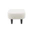 Fauteuil d'appoint courbé beige avec repose-pieds assorti, fauteuil de lecture compact en bois massif avec pieds fuselés pour le salon et la chambre à coucher