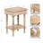 Patresa Wooden Rectangle Living Room Side Table