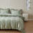 100% Organic Cotton Duvet Cover Ruffle Set-110204753-110204756