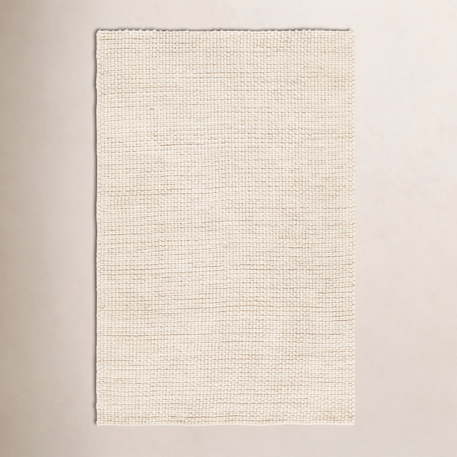 Hero Handmade Cream Rug, Rectangle 2' x 3'