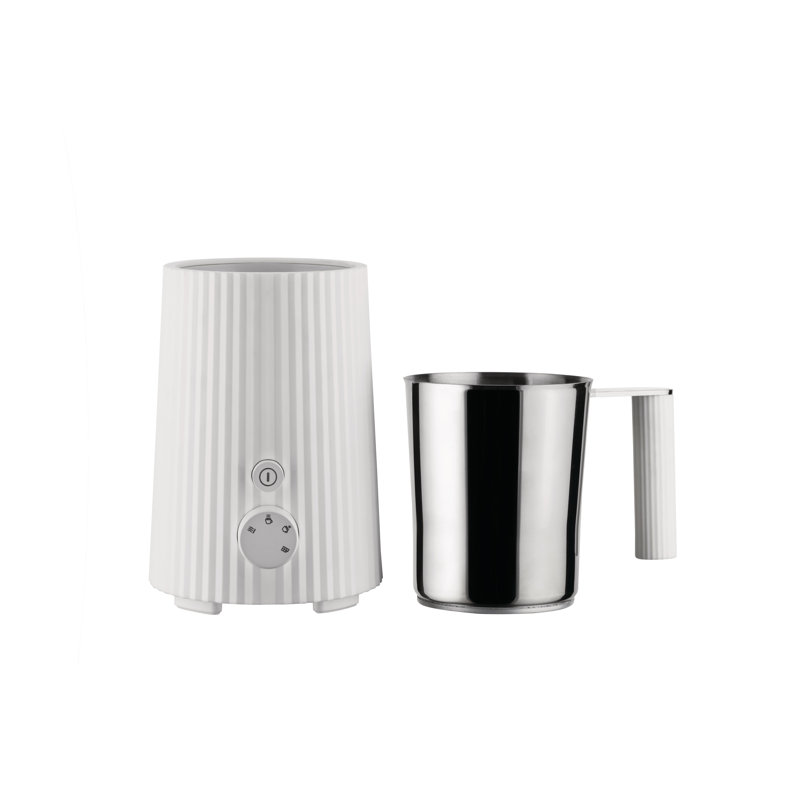Plissé Milk Frother, White