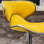 2 sièges pivotants réglables revêtus de velours de couleur jaune - Base en métal avec fonction et repose-pieds Hauteur de l'assise relevable en mousse de qualité et revêtement moelleux 2 tabourets de bar avec coussins rotatifs à 360 °-987095109