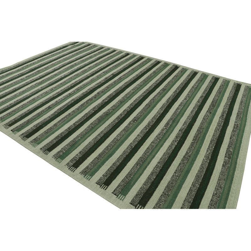 Scandinavian Wool Geometric Area Rug, Rectangle 8' x 10'