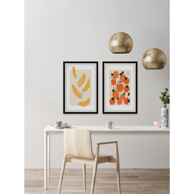 Banty and Oranges Diptych, H 18 po x l 12 po