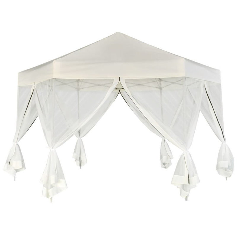 Eawood 3.5 x 3m Steel Party Tent, Cream White