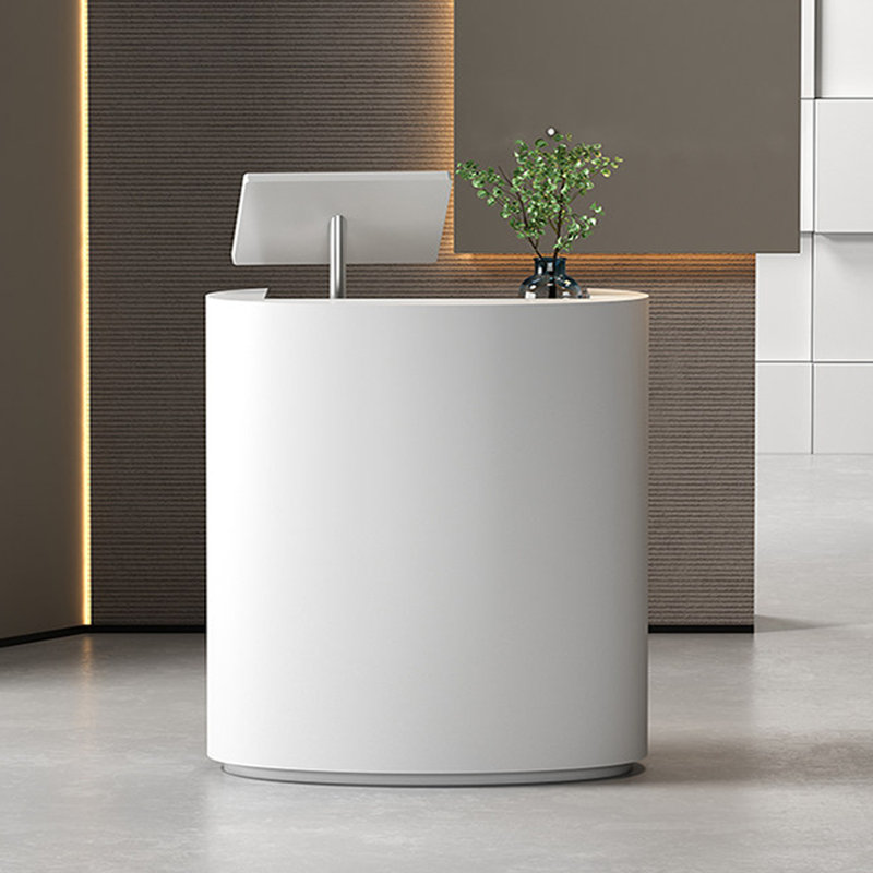 Contemporary Rectangular Manufactured Wood Reception Desk