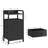 3 Drawer Nightstand with Charging Station & LED Light Strip-2047400299