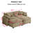Helmich Modern Corduroy Comfort Modular Combo Cloud Sofa.-824996139