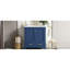 Armoire de rangement de salle de bain bleue 30 po. Lavabo en bois massif et en céramique. Portes, meuble-lavabo contemporain. Structure, surface. Lavabo simple avec options. Charnières, style-130597561