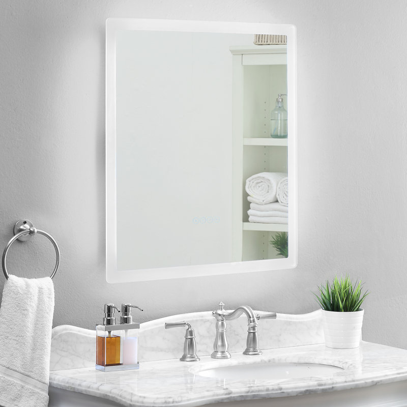 Harlene Flat Wall Mirror, 27" H x 24" W