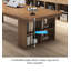 Élégant bureau long avec rangement ouvert-1100966487