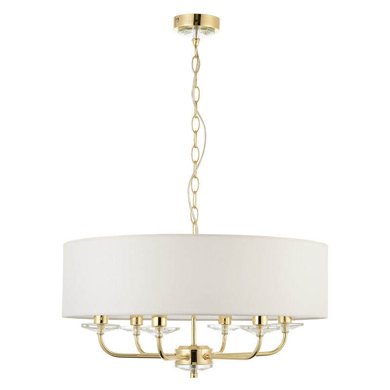 Basilia 6 - Light Drum Chandelier, Brass