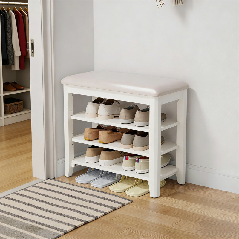 Premium Wooden Shoe Cabinet For Home, 20.4" H x 23.6" W x 11.8" D
