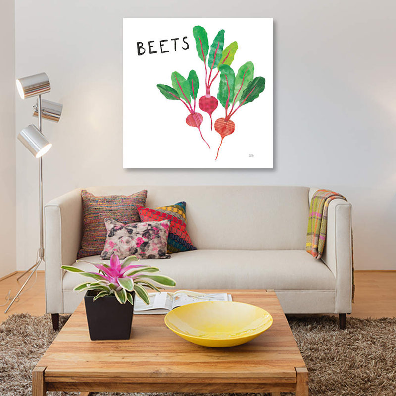 « cuisine prepour jardin v », impression sur toile, H 26 po x l 26 po x P 1,5 po, Pas de tapis, Toile tendue