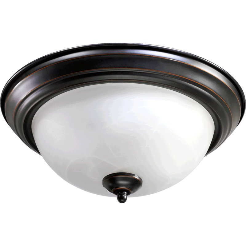 Levine Glass Ceiling Mount, 6" H x 13.5" W x 13.5" D, Black