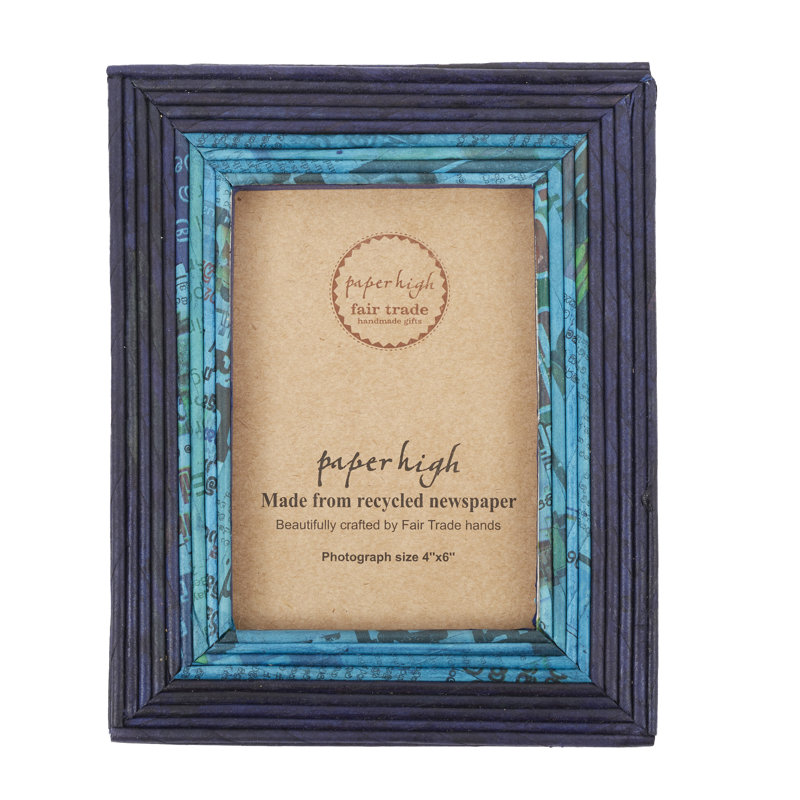 Paper Picture Frame, 10.2cm x 15.2cm, Blue