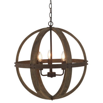 Oakgrove 3 - Light Wood Sphere Pendant
