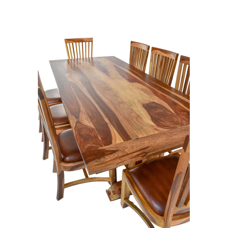 Table de salle à manger en bois massif Bria, H 30 po x L 72 po x l 44 po