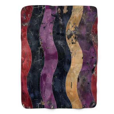 Aged Purple - 1 Piece Premium Sherpa Blanket