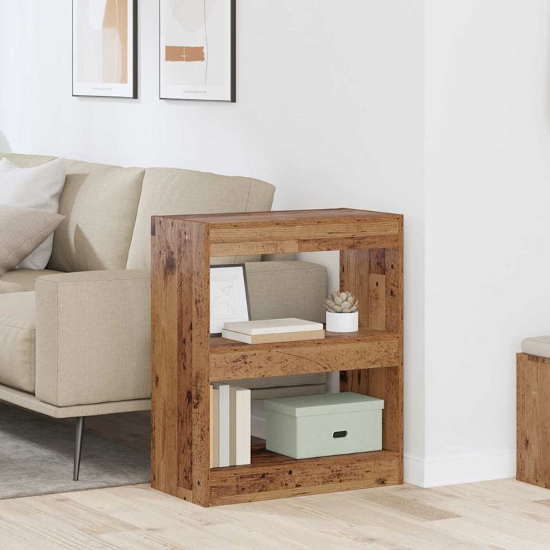 Standard Bookcase, Brown, (2 Shelves) 72cm H x 60cm W x 30cm D